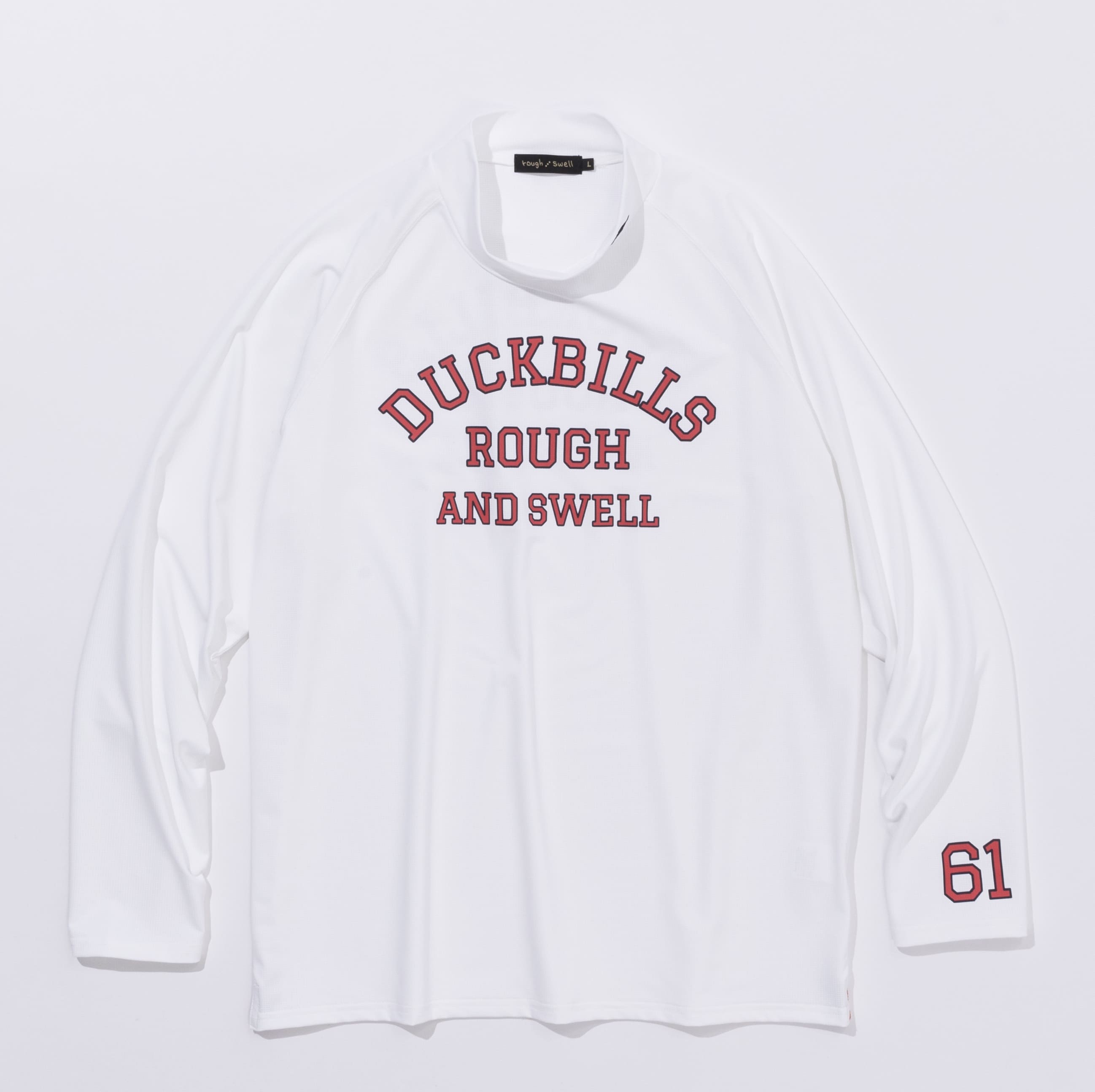 rough & swell COLLEGE MOCK LONG SLEEVE ホワイト