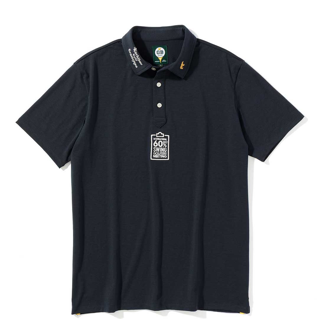 Golden Bear×Kuchibue Golf Gentleman 半袖ポロシャツ ネイビー【GO/LOOK!限定販売】
