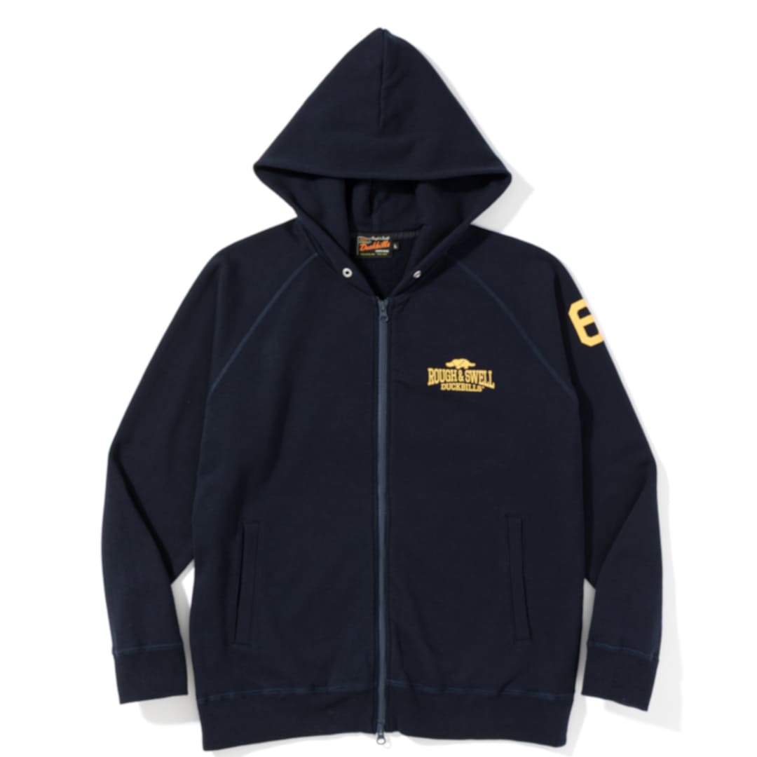 rough & swell COLLEGE HOODIE ネイビー