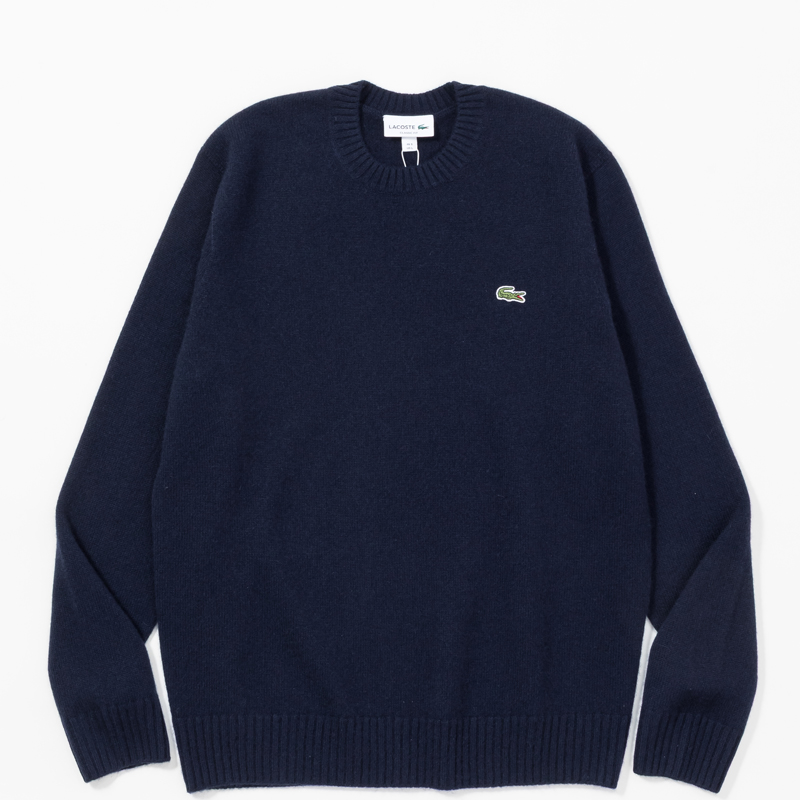 LACOSTE エッセンシャルカシミヤニットセーター ネイビー