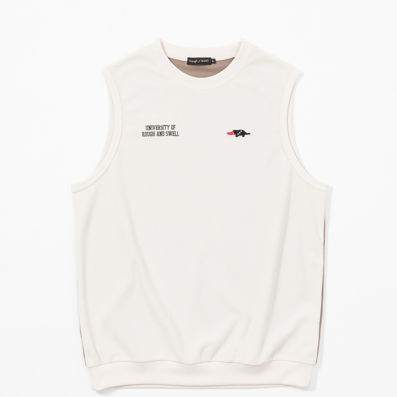 rough & swell COLLEGE VEST ベージュ / カレッジベスト