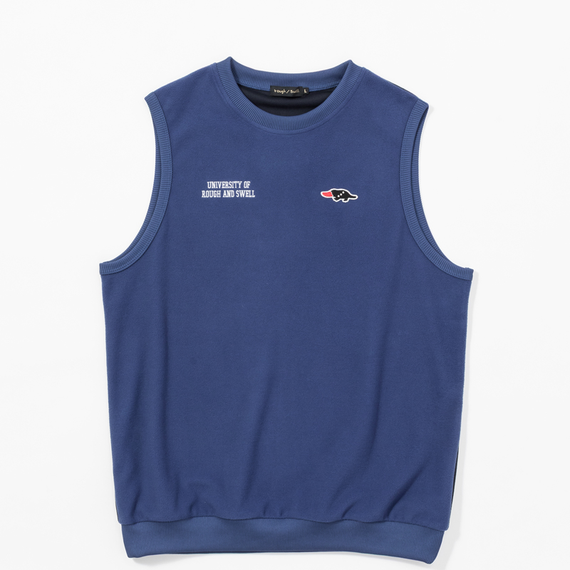 rough & swell COLLEGE VEST ブルーグレー / カレッジベスト