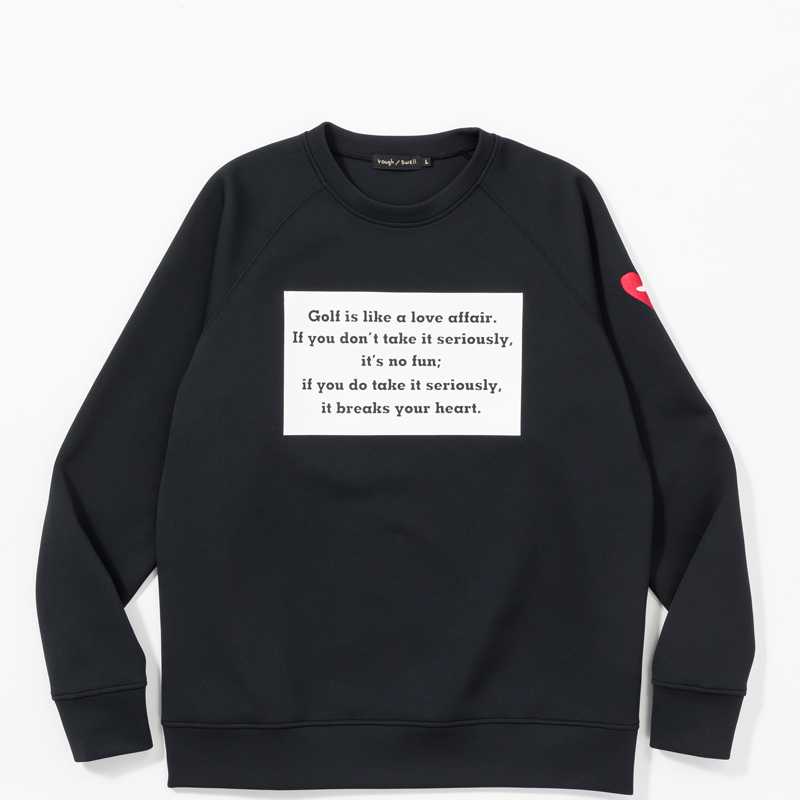 rough & swell MESSAGE SWEAT ブラック