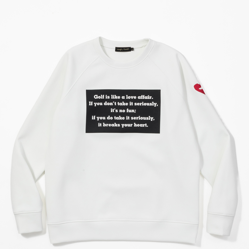 rough & swell MESSAGE SWEAT ホワイト