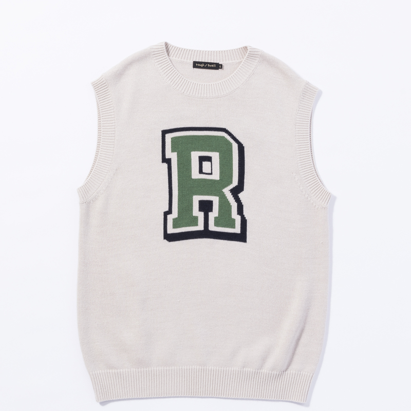 rough & swell BIG R VEST アイボリー