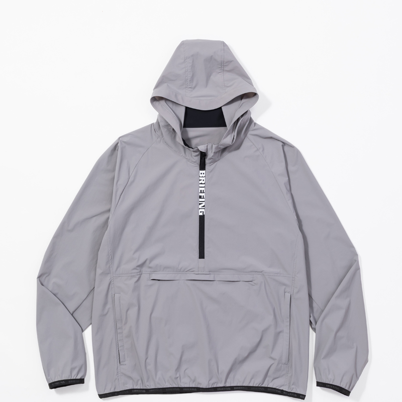 BRIEFING MENS POCKETABLE WIND ANORAK グレー / メンズポケッタブルウインドアノラック