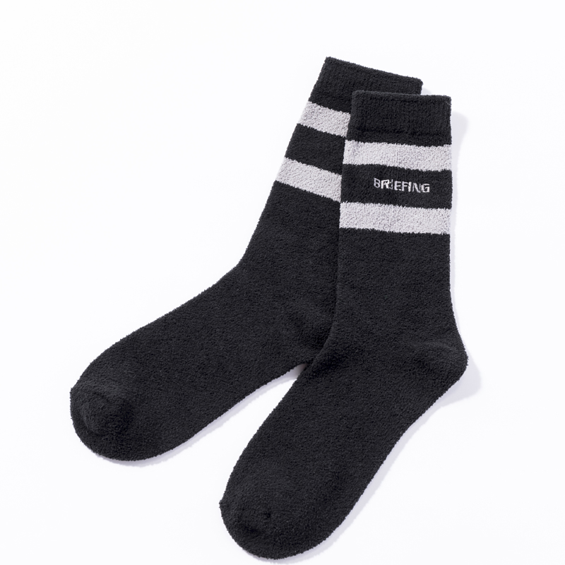 BRIEFING MENS RELAXING KNIT SOCKS ブラック