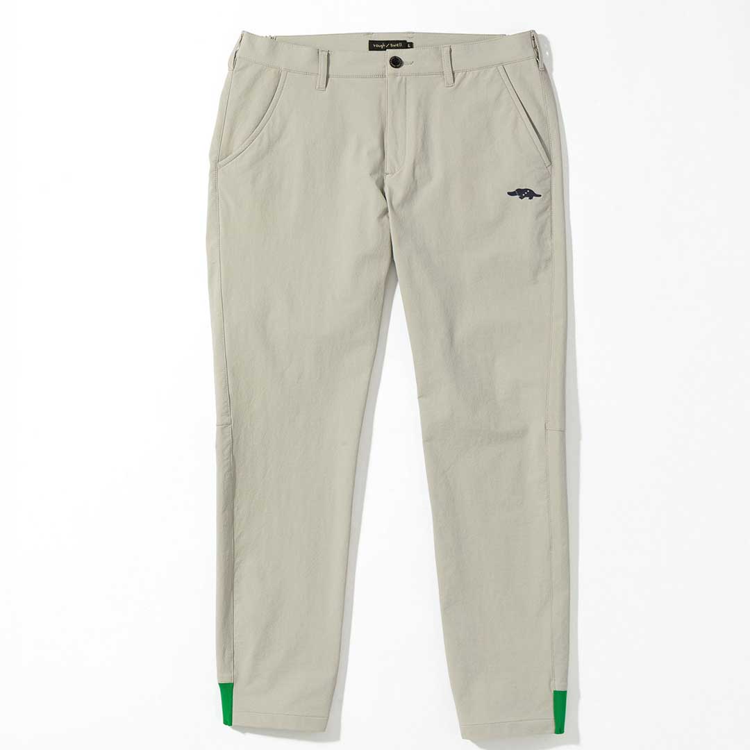 rough & swell HALF RIB PANTS アイスグレー