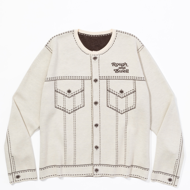 rough & swell FAKE-G CARDIGAN アイボリー