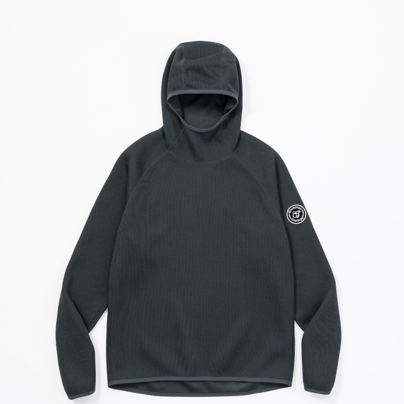 【GO/LOOK!7周年記念商品Vol.1】MOCO × Kuchibue Golf Gentleman バラクラバ・ニットフーディー チャコールグレー