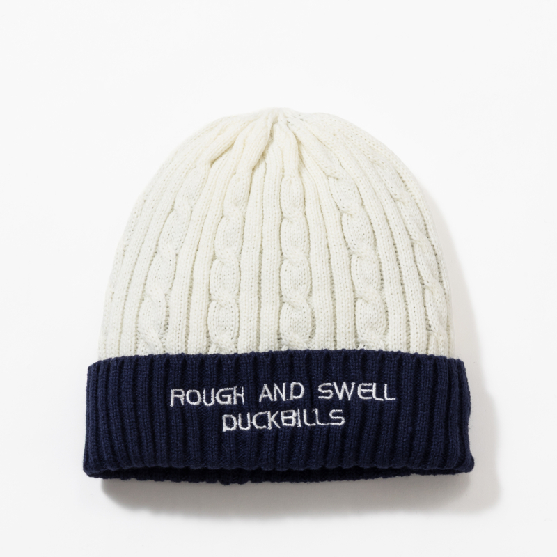 rough & swell ARAN BEANIE ネイビー