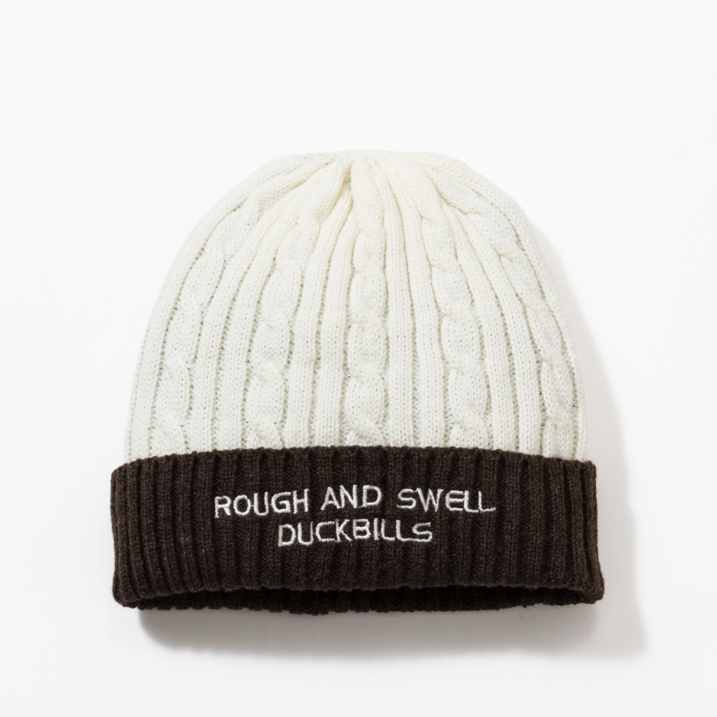 rough & swell ARAN BEANIE ブラウン