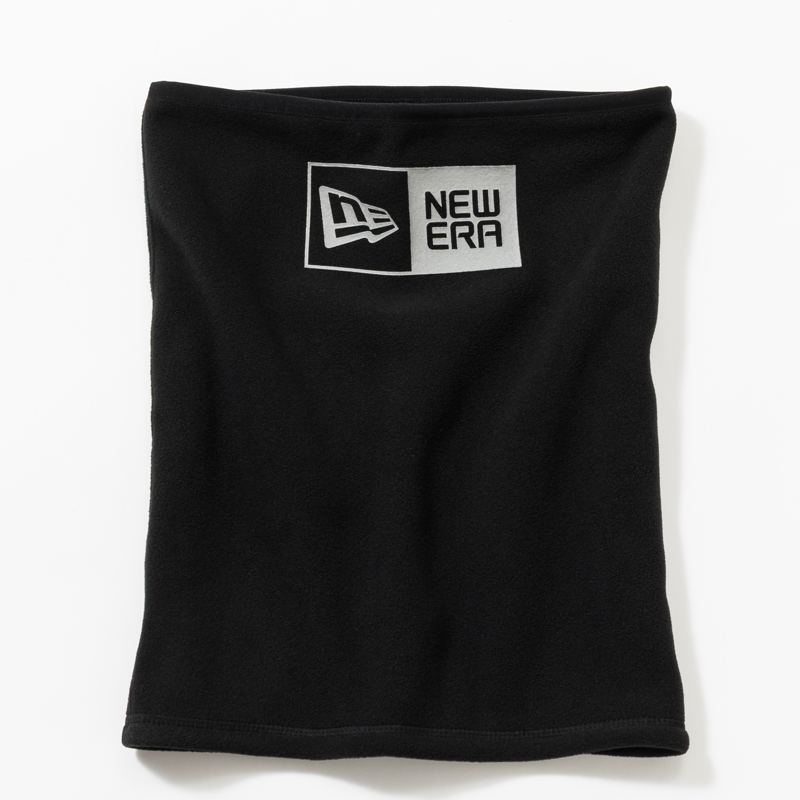 NEWERA フリースネックウォーマー ロング ボックスロゴ ブラック