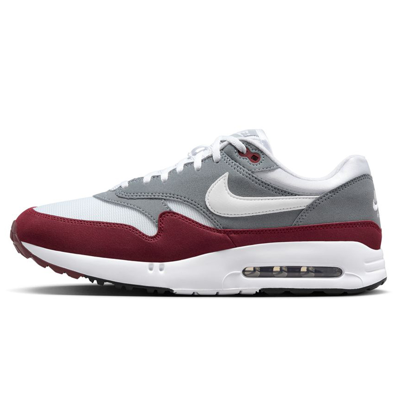 Nike air max 1 burgundy white grey on sale