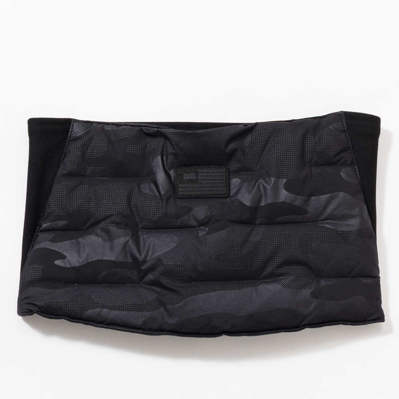 【GO/LOOK!限定販売】BRIEFING HYBRID DOWN NECK WARMER ブラック×カモ
