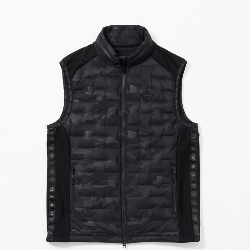 BRIEFING MENS HYBRID DOWN VEST / ハイブリッドダウンベスト ブラック×カモ