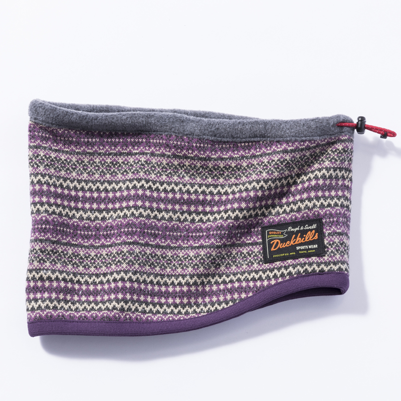 rough & swell FAIR ISLE NECK WARMER パープル