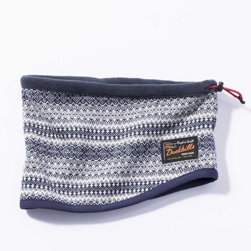 rough & swell FAIR ISLE NECK WARMER ネイビー