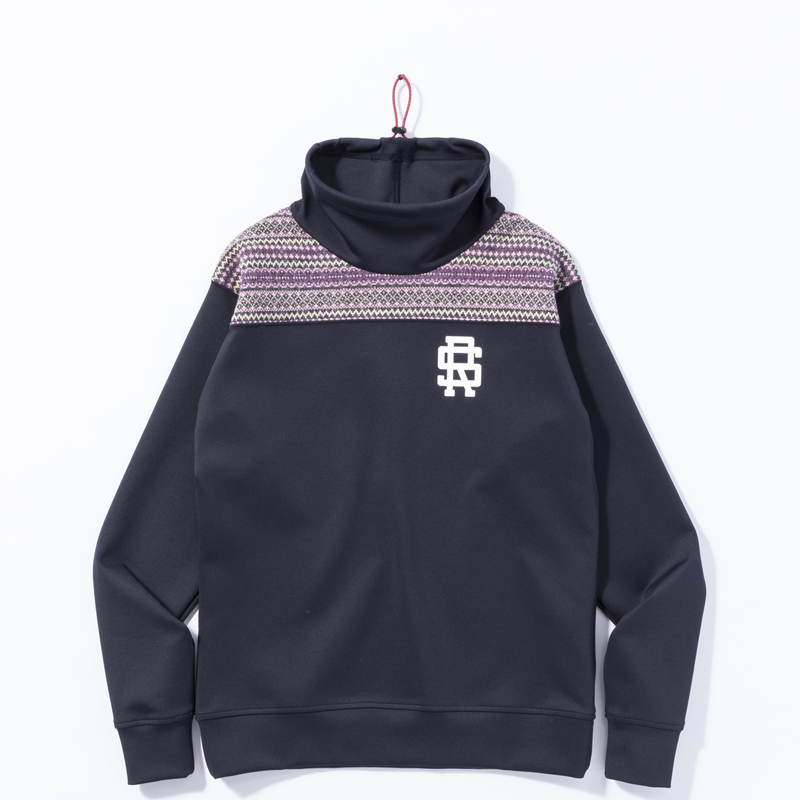 【for WOMEN】rough & swell FAIR ISLE OFF TURTLE L.S. ネイビー