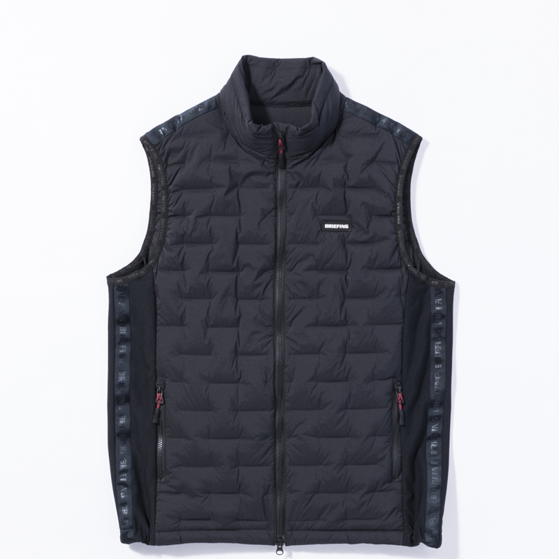 BRIEFING MENS HYBRID DOWN VEST ブラック