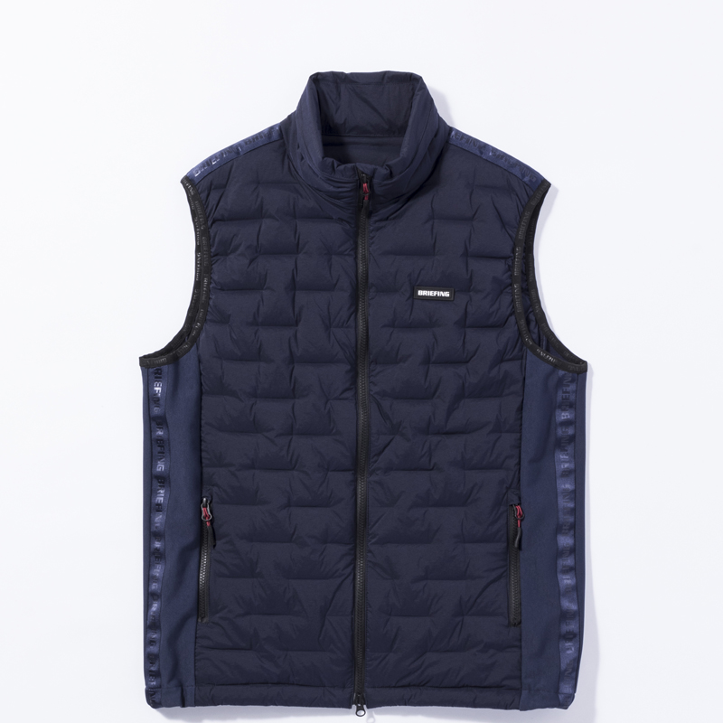 BRIEFING MENS HYBRID DOWN VEST ネイビー