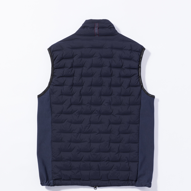 BRIEFING MEN'S HYBRID DOWN VEST ネイビー ベスト
