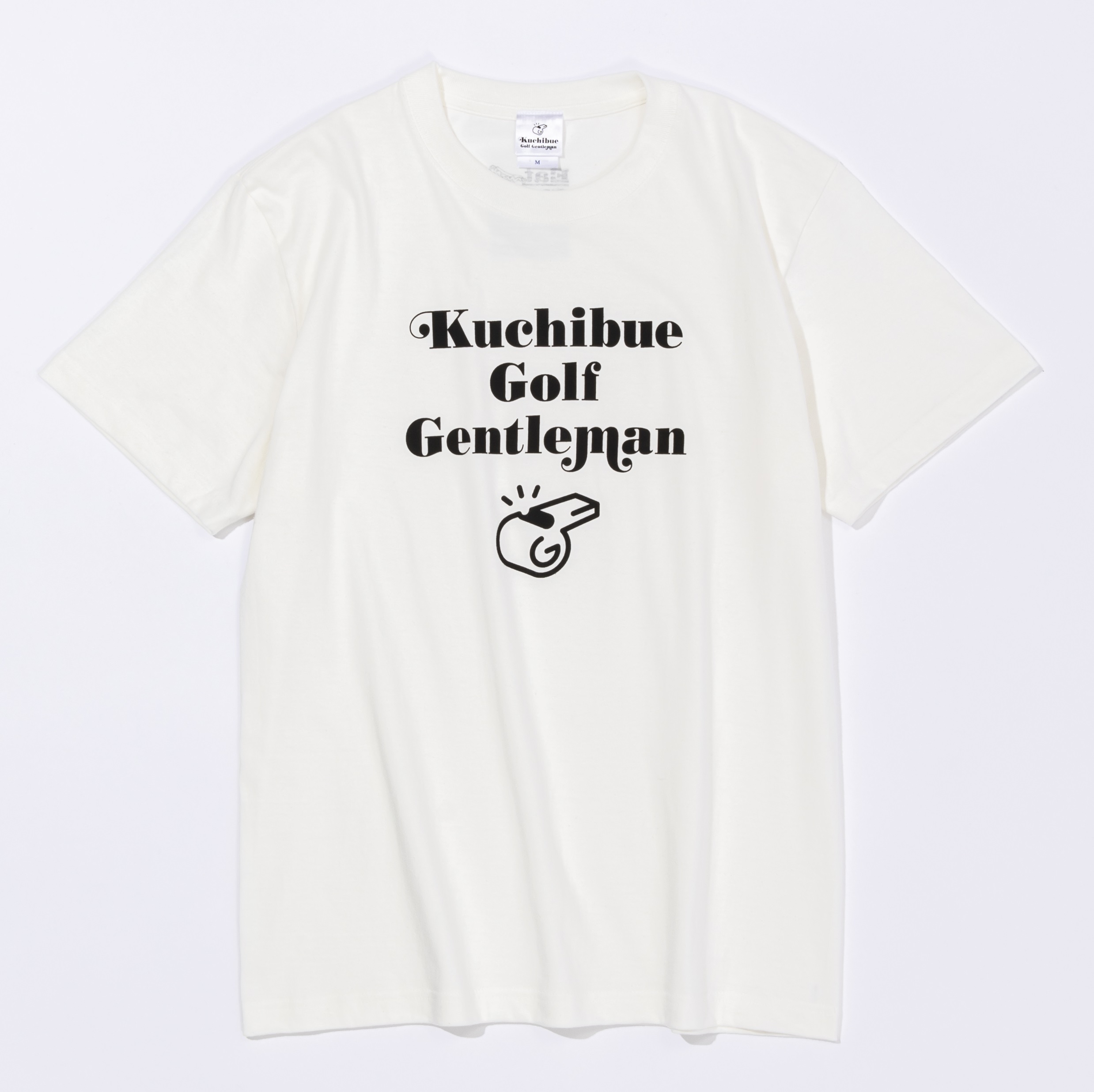 Kuchibue Golf Gentleman ホイッスルTシャツ ホワイト×ブラック