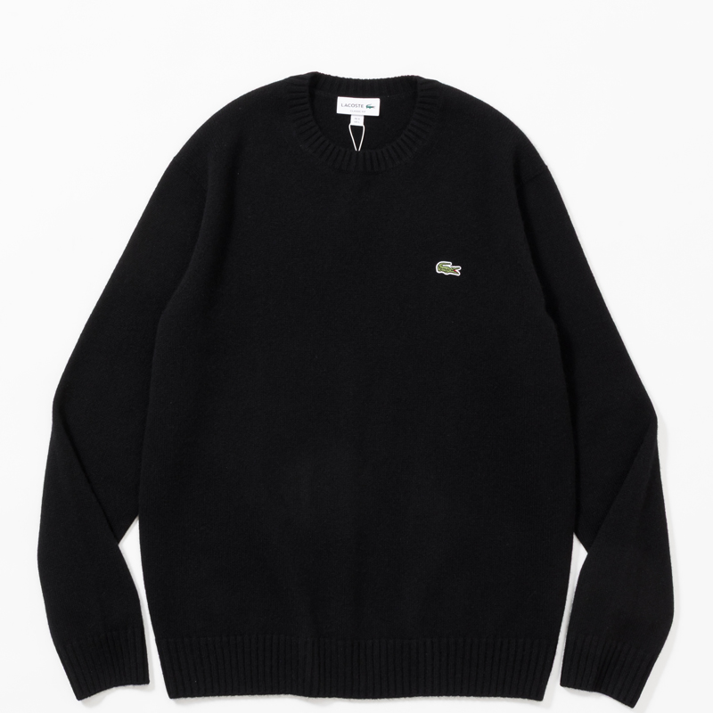 LACOSTE エッセンシャルカシミヤニットセーター ブラック