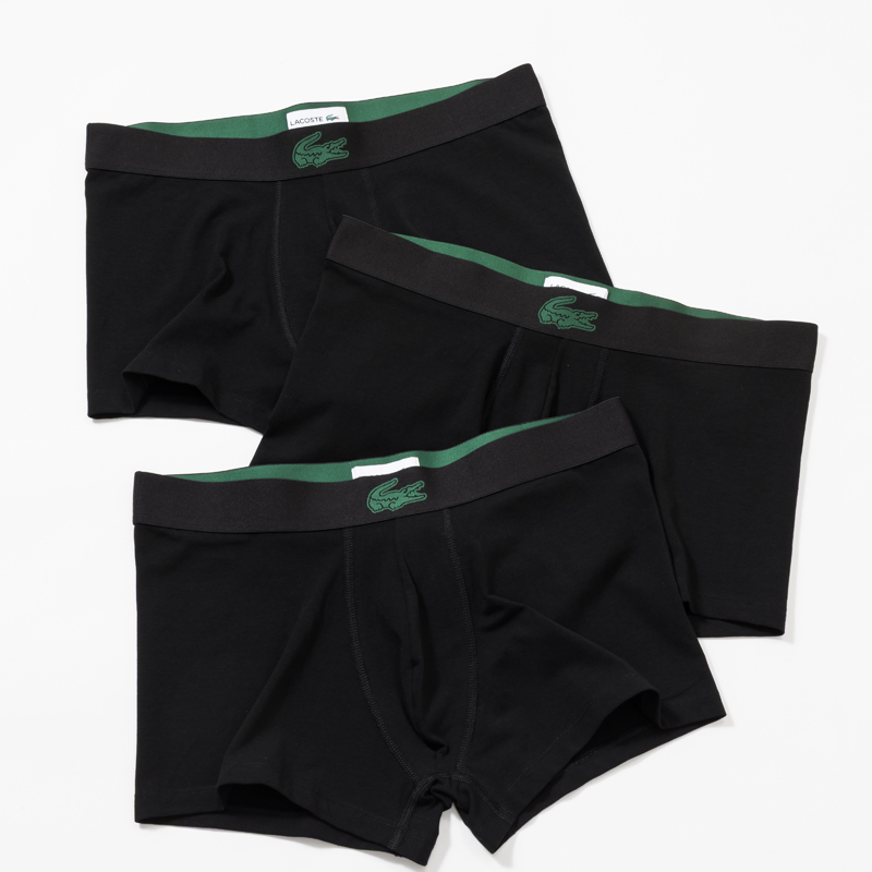 LACOSTE 3パックトランクショーツセット ブラック