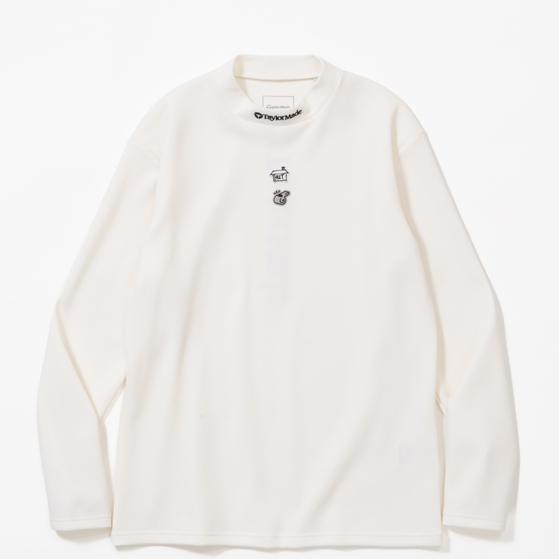 TaylorMade× Kuchibue Golf Gentleman 長袖モックネック ホワイト【GO/LOOK!限定販売】