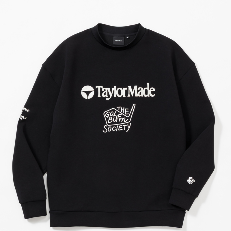 TaylorMade× Kuchibue Golf Gentleman ダンボールニットクルーネックスウェット ブラック【GO/LOOK!限定販売】