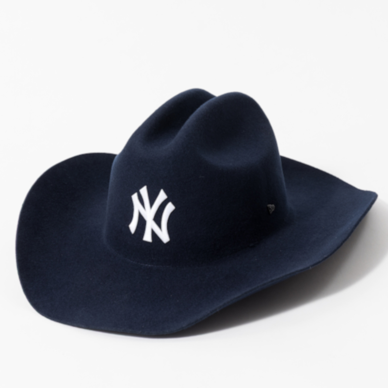NEWERA Cowboy Hat ウールフェルト ニューヨーク・ヤンキース □ ネイビー