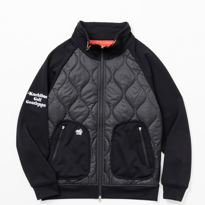 O.T.F× Kuchibue Golf Gentleman the “HUT” edition 中綿ジップアップジャケット ブラック【GO/LOOK!限定販売】