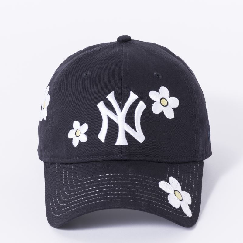 NEWERA 9TWENTY MLB FLOWER EMBROIDERY ニューヨーク・ヤンキース ネイビー